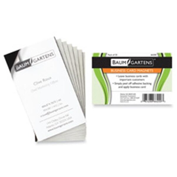 Btu BAU66200 Business Card Magnets Adhesive Back 3.5 in. x 2 in. 25-PK Black BAU66200 - main